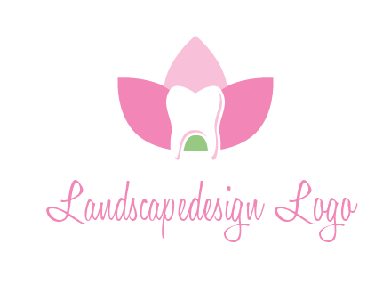 tooth in lotus flower dental logo