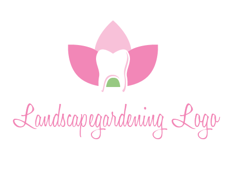 tooth in lotus flower dental logo