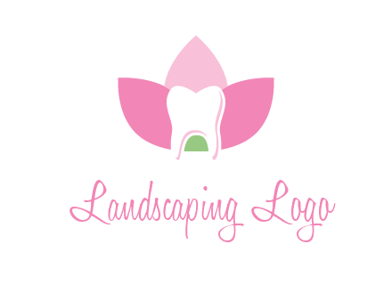 tooth in lotus flower dental logo