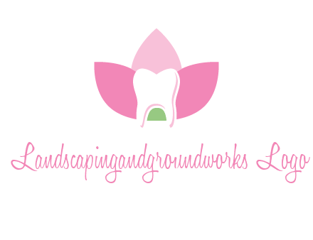 tooth in lotus flower dental logo