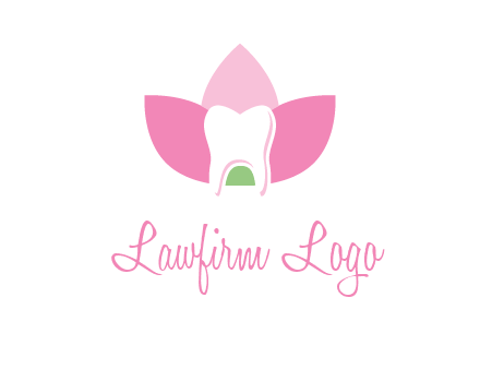 tooth in lotus flower dental logo