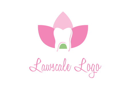 tooth in lotus flower dental logo