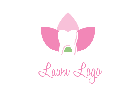 tooth in lotus flower dental logo