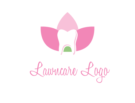 tooth in lotus flower dental logo