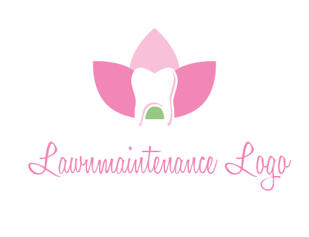 tooth in lotus flower dental logo