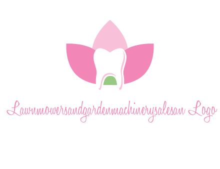 tooth in lotus flower dental logo