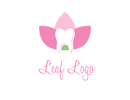 tooth in lotus flower dental logo