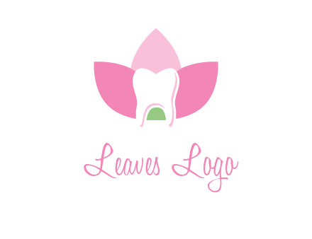 tooth in lotus flower dental logo