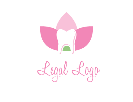 tooth in lotus flower dental logo