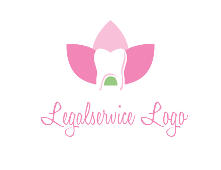 tooth in lotus flower dental logo