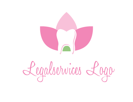 tooth in lotus flower dental logo