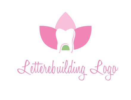 tooth in lotus flower dental logo