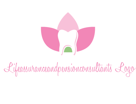 tooth in lotus flower dental logo