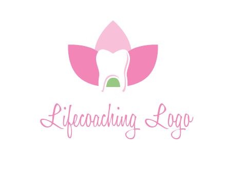 tooth in lotus flower dental logo