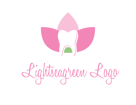 tooth in lotus flower dental logo