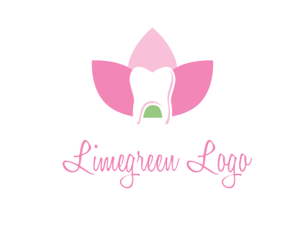 tooth in lotus flower dental logo