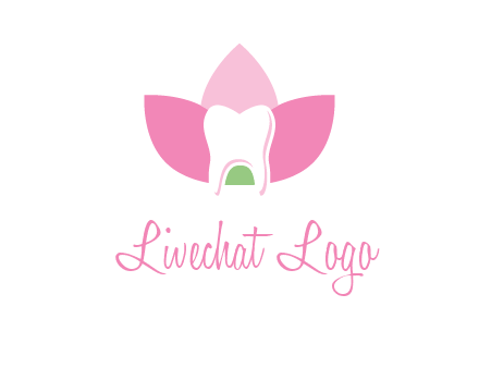 tooth in lotus flower dental logo