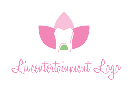 tooth in lotus flower dental logo