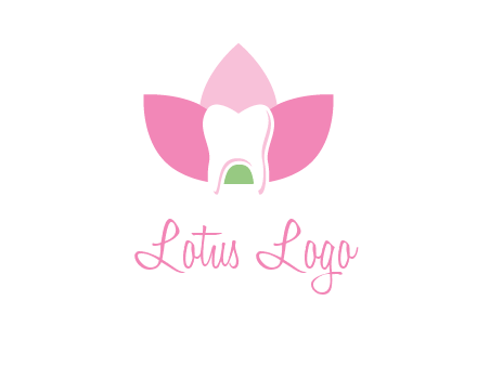 tooth in lotus flower dental logo