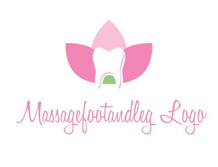 tooth in lotus flower dental logo