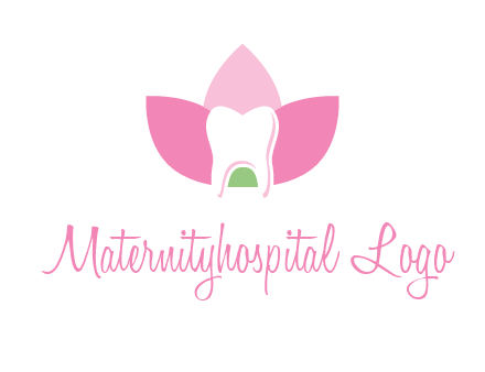 tooth in lotus flower dental logo