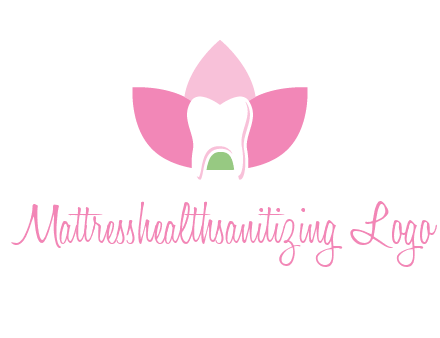 tooth in lotus flower dental logo