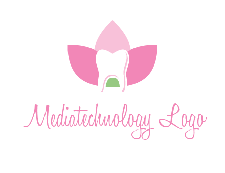 tooth in lotus flower dental logo