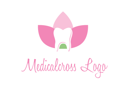 tooth in lotus flower dental logo