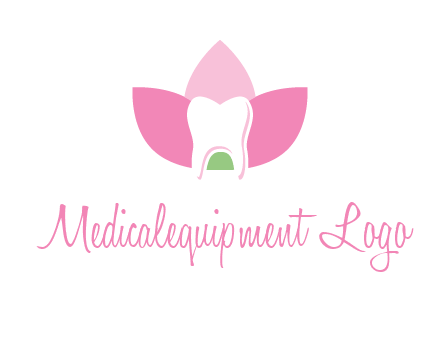 tooth in lotus flower dental logo