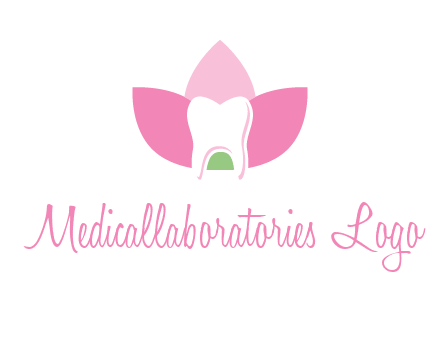 tooth in lotus flower dental logo