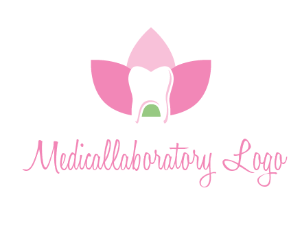 tooth in lotus flower dental logo