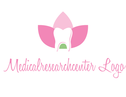 tooth in lotus flower dental logo