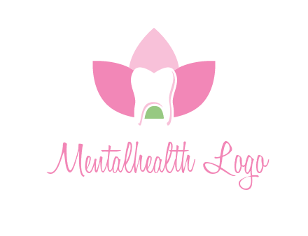 tooth in lotus flower dental logo
