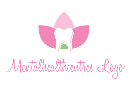 tooth in lotus flower dental logo