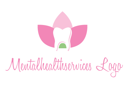 tooth in lotus flower dental logo