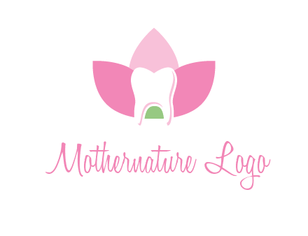 tooth in lotus flower dental logo