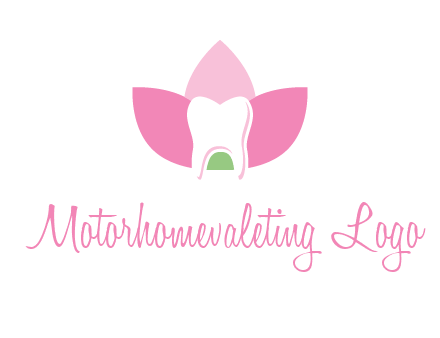 tooth in lotus flower dental logo