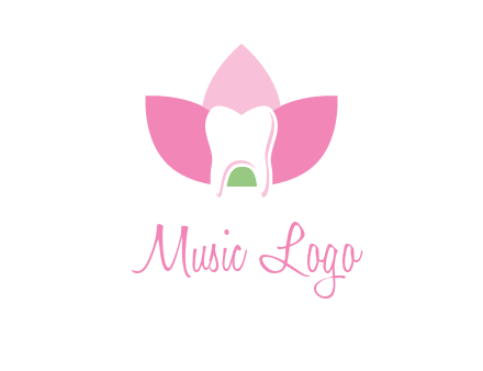 tooth in lotus flower dental logo
