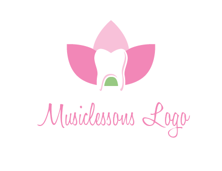 tooth in lotus flower dental logo