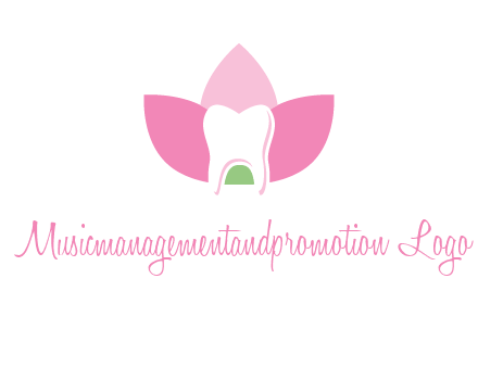 tooth in lotus flower dental logo