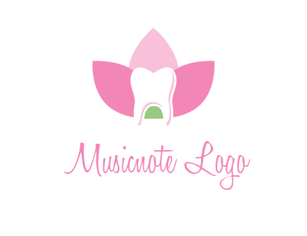 tooth in lotus flower dental logo
