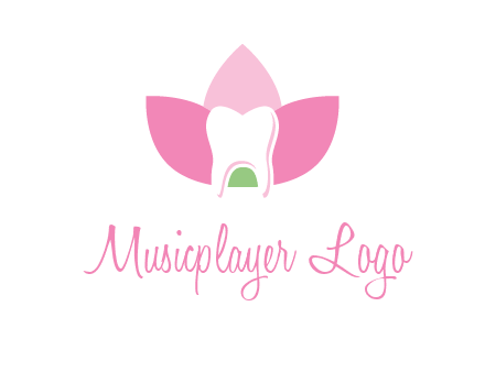 tooth in lotus flower dental logo