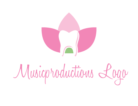 tooth in lotus flower dental logo