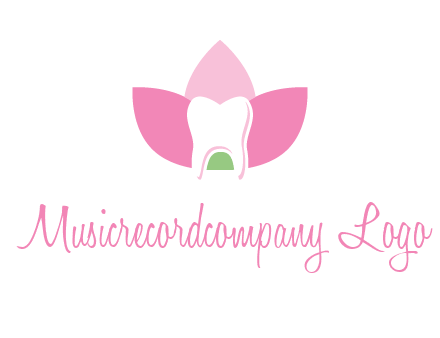 tooth in lotus flower dental logo