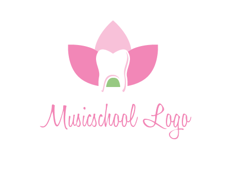 tooth in lotus flower dental logo