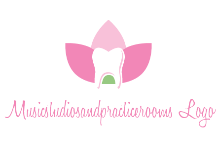 tooth in lotus flower dental logo