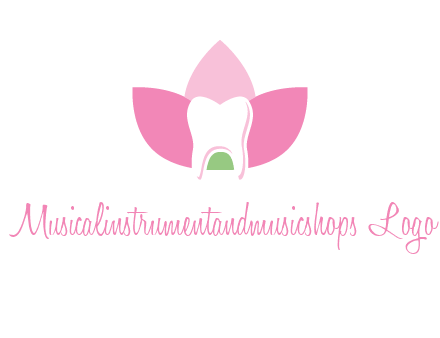tooth in lotus flower dental logo