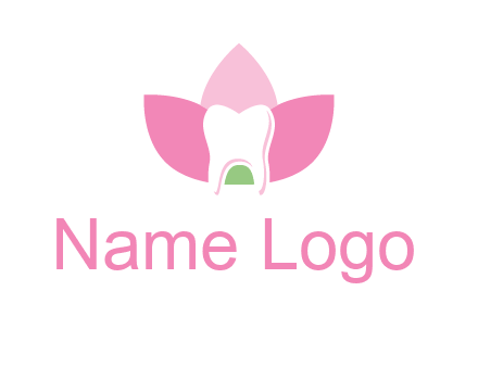 tooth in lotus flower dental logo
