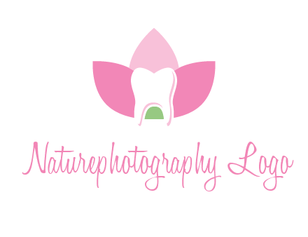 tooth in lotus flower dental logo