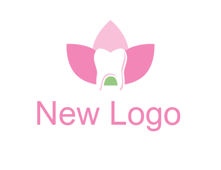 tooth in lotus flower dental logo